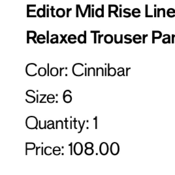 Express Editor Mid Rise Linen Blend - Picture 2 of 6